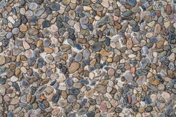 Floor texture of gravel and pebbles