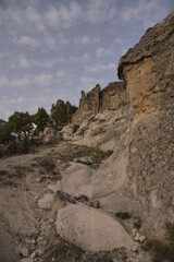 rocky mountain and cloudy sky
