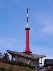 detail view of the transmitter on Lys&aacute; hora on a sunny summer day, hiking and traveling