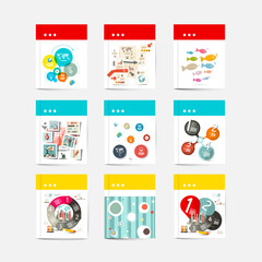 Vector Business Brochures or Flyers Covers Designs Set