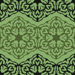 Abstract background similar to a flower or snowflake. Ornament suitable for textiles, fabrics, bedding. Seamless Vector Illustration