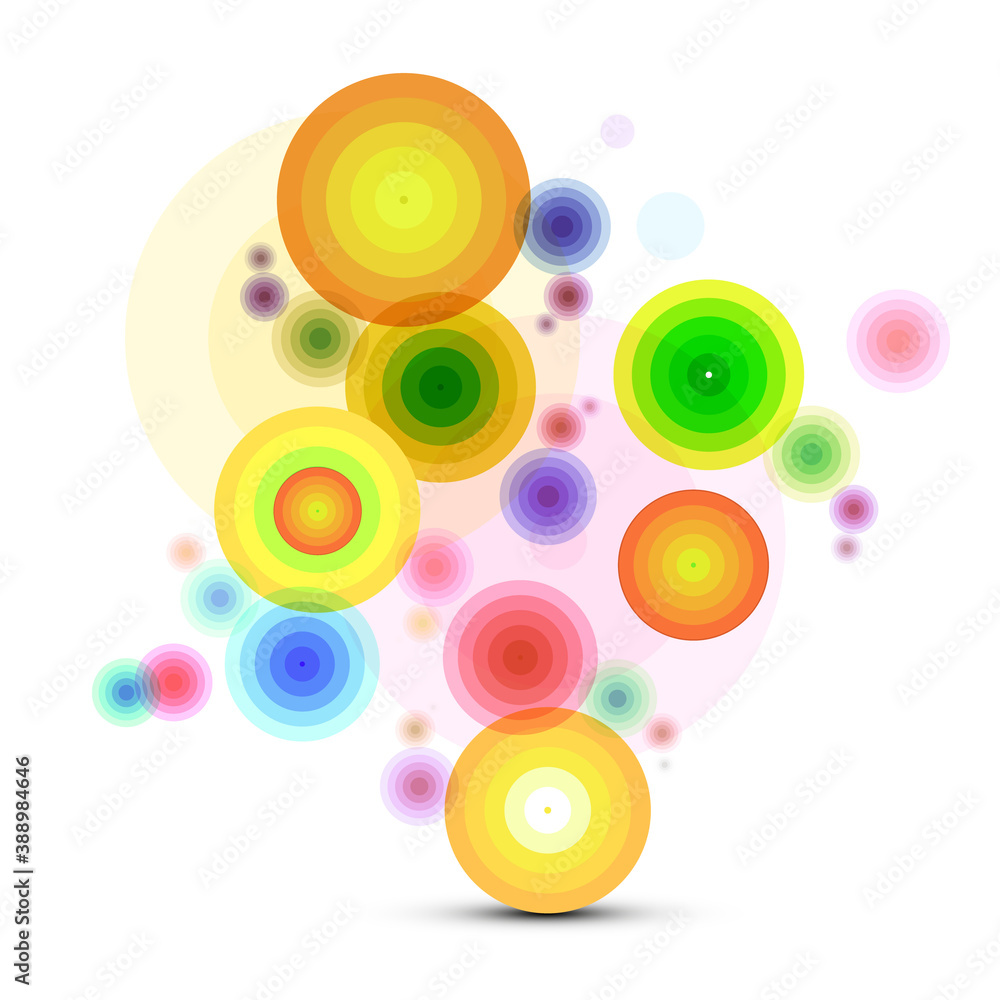 Poster abstract vector background with colorful circles