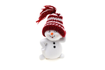 snowman isolated on white