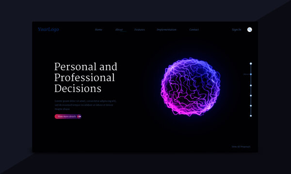 Artificial intelligence landing page Background