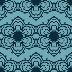 Abstract background similar to a flower or snowflake. Ornament suitable for textiles, fabrics, bedding. Seamless Vector Illustration