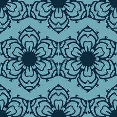 Abstract background similar to a flower or snowflake. Ornament suitable for textiles, fabrics, bedding. Seamless Vector Illustration