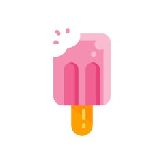 ice cream icon in flat style isolated on white background. EPS 10 