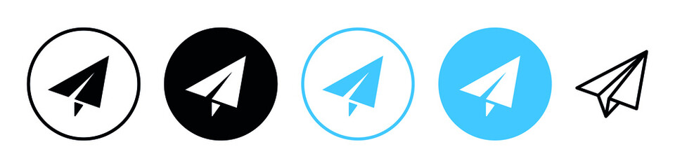Paper plane icon, Send Message symbol logo for website, mobile, logo, app, UI