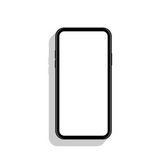 Modern smartphone in flat design with blank screen isolated on white background. Vector illustration