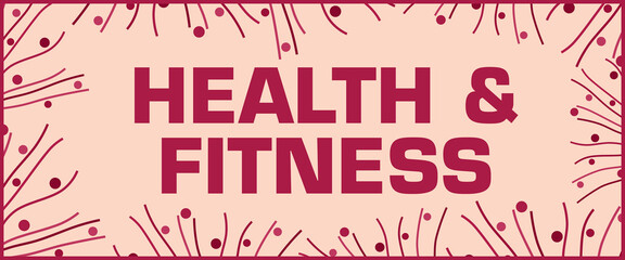 Health And Fitness Pink Lines Dots Lines Horizontal 