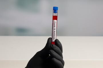 corona virus test tube