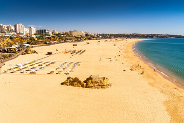 Fototapeta na wymiar Sunny day on a beach in Portugal