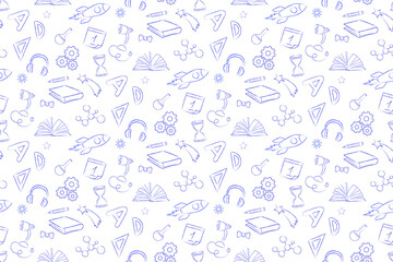 Seamless pattern on the school theme