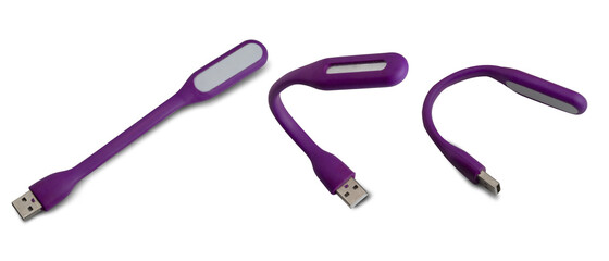led usb on a white background,with clipping path