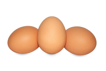 Eggs Isolated on White Background, With clipping path.