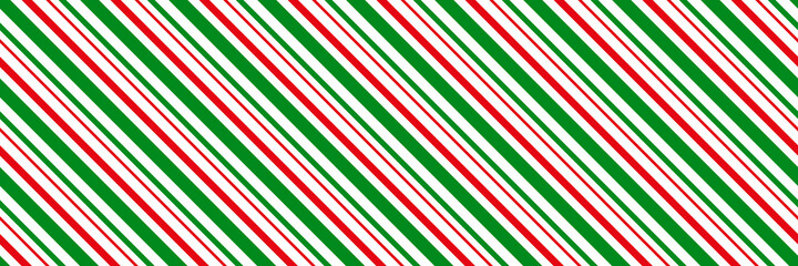 Peppermint candy cane Christmas background,  diagonal stripes print seamless pattern - 388995296
