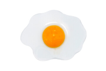 Fried egg isolated on white background
