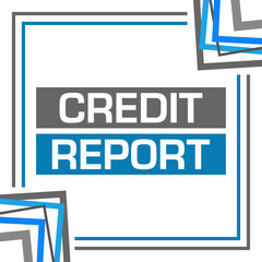 Credit Report Blue Grey Random Borders Square 