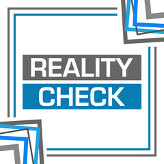 Reality Check Blue Grey Random Borders Square 
