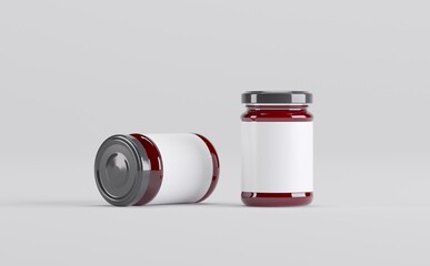 Jam Jar Mockup 3D Illustration