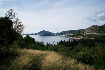 Panorama of the city of Becici and Budva in Montenegro. Adriatic Sea.