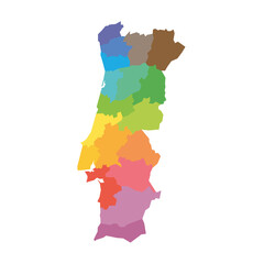 Portugal - map of districts
