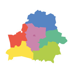 Fototapeta premium Belarus - map of regions