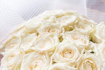 white roses bouquet. Beautiful white rose background