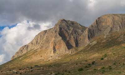 Breathtaking landscapes along the coast of the Mani Peninsula, Peloponnese, Greece.