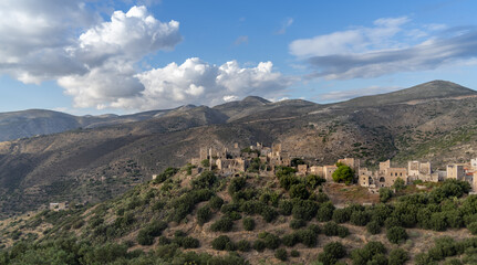 The charming hilltop village of Vatheia (also Vathia) on the Mani Peninsula, south-eastern Laconia,...