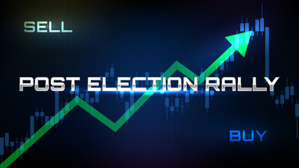 abstract backgroud of stock market post us presidential election rally