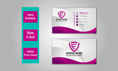 Unique Business Card Design Free Template
