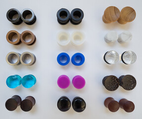 
different ear plugs from different materials