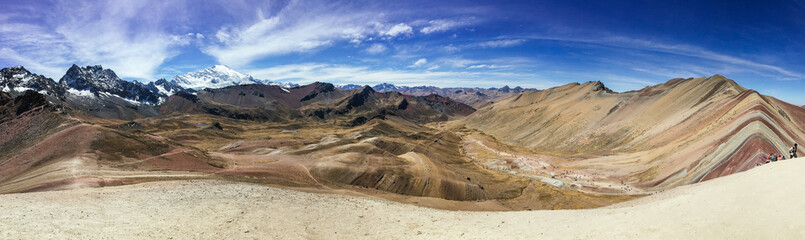 Panoramic view of the rainbow mountain