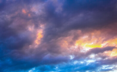 Colorful Sky and Clouds - Nature Scenery Background 