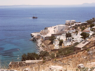 Island hopping between the beautiful beaches and mountains of Kalymnos, Leros and Lipsi in the...