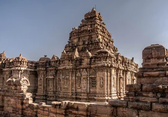 Foto op Canvas architectural complex in Pattadakal of the 8th century, the climax in the development of the Hindu style of Wesar in temple architecture © Roman