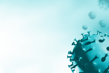 Coronavirus 3D render, COVID-19 pandemic