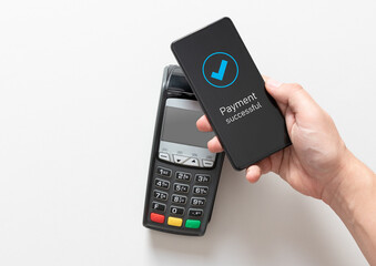 Contactless payment with smart phone.