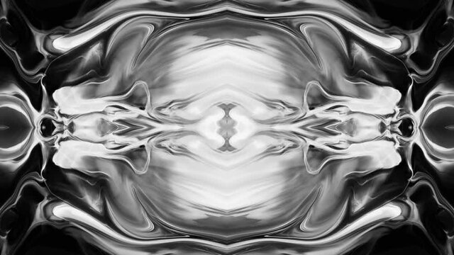 Abstract fluid in motion. Black and white background
