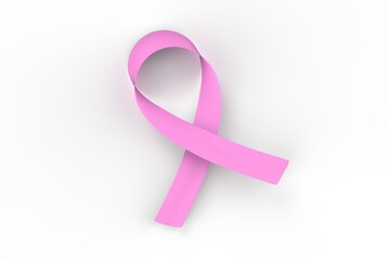 pink ribbon isolated on white