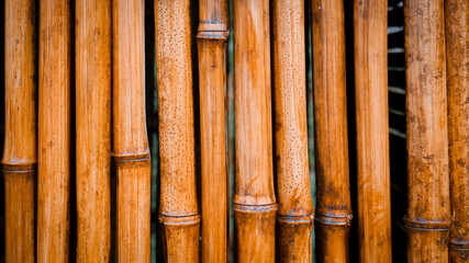 bamboo fence arranged untidy background