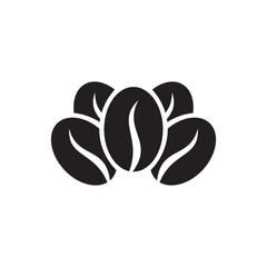 Coffee bean icon logo design template