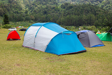 camping in the mountains