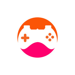 Joystick game controller logo design template