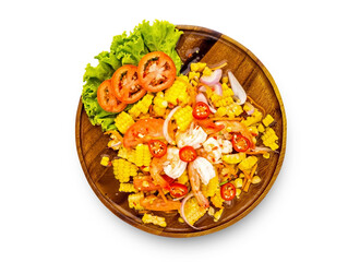 Corn salad with shrimp teasy Thai street food