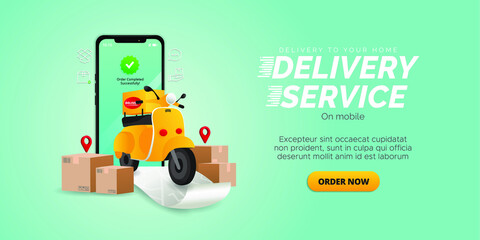 Design delivery service. premium vector.