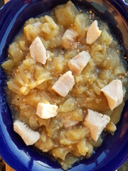 squeezed aubergine with chicken breast