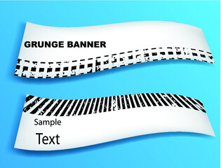 Set of grunge banners . illustration