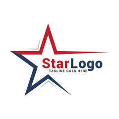 Star american logo icon vector template.